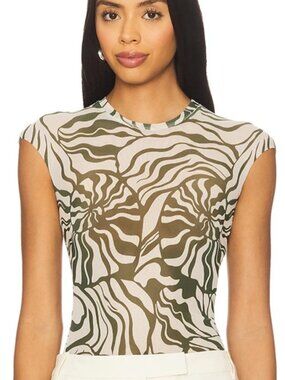 AFRM Nina Mesh Top - Tonal Shell - Size M